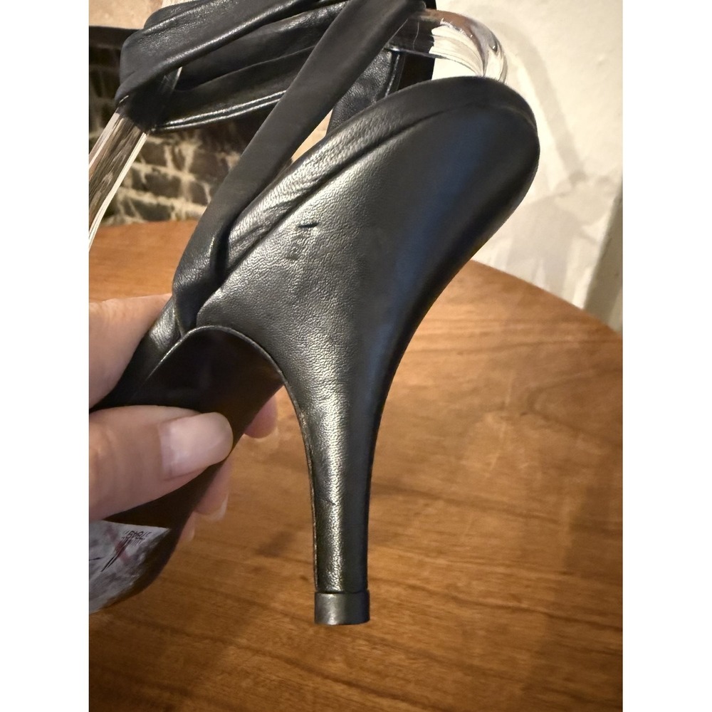 Bally Black Leather Ankle Tie Espadrille Stiletto Sandals EU 39 US 8.5 - Picture 13 of 16